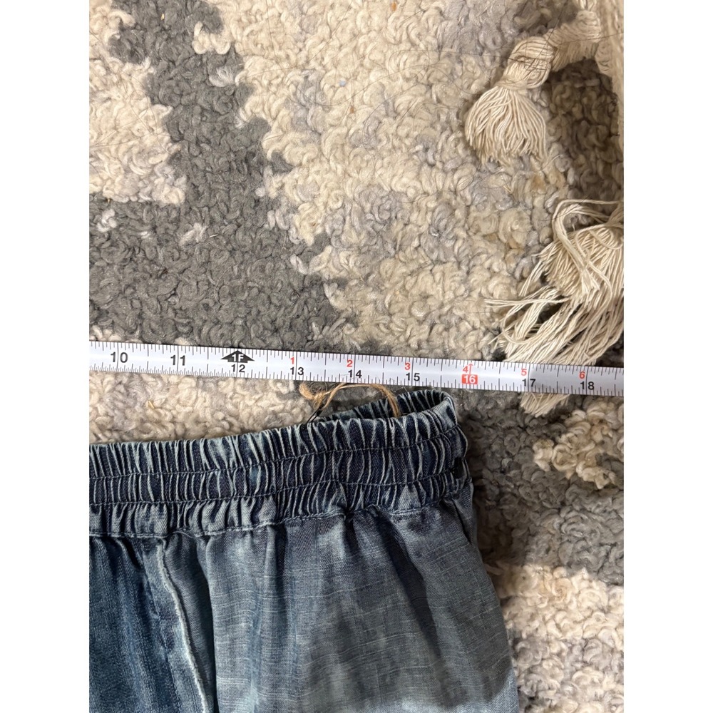 A Rare Bird Fringe With It Skirt Denim Maxi Boho Tiered Acid Wash L XL xx - Picture 6 of 8
